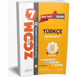 Günay Yayınları Gün&Ay Yayınları 7. Sınıf Zoom Türkçe 10'lu Deneme Sınavı