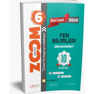 Günay Yayınları Gün&Ay Yayınları 6. Sınıf Zoom Fen Bilimleri 10'lu Deneme Sınavı