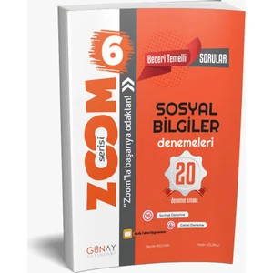 Günay Yayınları Gün&Ay Yayınları 6. Sınıf Zoom Sosyal Bilgiler 20'li Deneme Sınavı