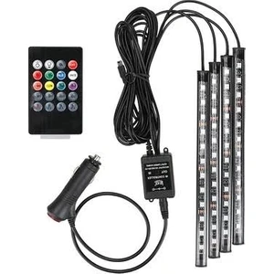 Aksesuar Ofisi 12 Ledli Ayak Altı LED Lamba Sese Duyarlı LED Müziğe Duyarlı LED