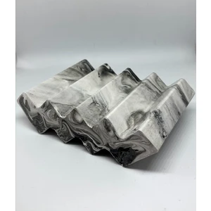 Atelier Orange Dekoratif Zigzag El Yapımı Beton Sabunluk
