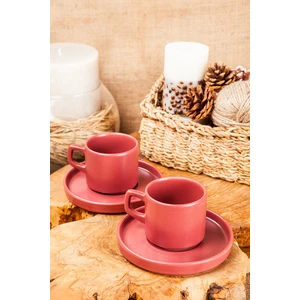 M'art Home Cera'n Çay Fincan Takımı Mat Bordo