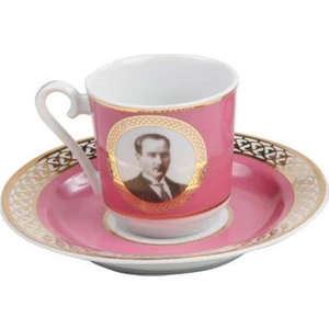 Kütahya Porselen Tek Kişilik Atatürk Fincan Takımı