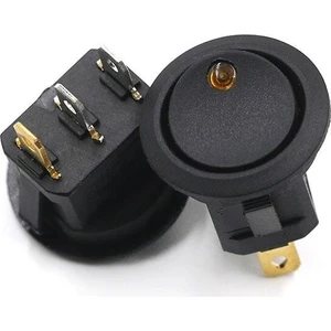 Kcd1 Sarı Nokta Işıklı On-Off Anahtar 12V IC132A