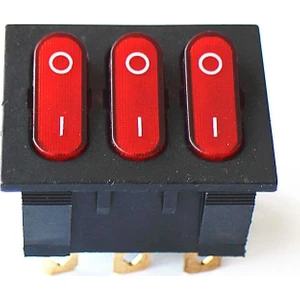 Kcd3 Üçlü Işıklı On-Off Anahtar 9 Pin