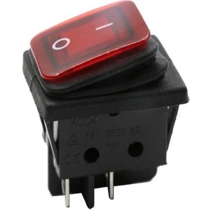 Kcd4 Su Geçirmez 30A Kırmızı LED Işıklı On-Off Anahtar 4 Pin