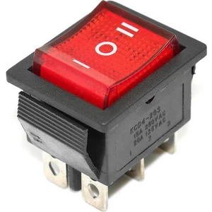 Kcd4 On-Off-On Üç Konumlu Işıklı Anahtar 6 Pin