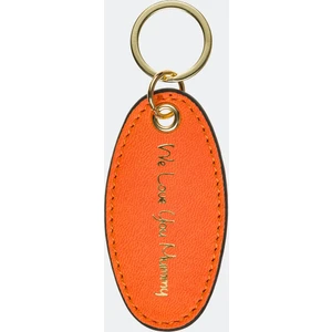 Case Look Deri Turuncu Metal Anahtarlık 03
