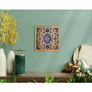 Bk Gift Çini El Yapımı Ahşap Çerçeveli Tablo-1