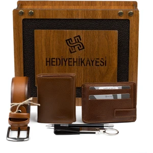 1414   Deri Erkek Cüzdan & Kartlık ve Kemer Seti