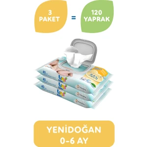 Uni Baby Yenidoğan Islak Mendil 3X40