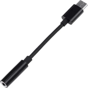 Typ-C Için 3.5mm Kulaklık ve Mikrofon Adaptörü Siyah
