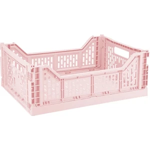 Çok Amaçlı Yer Kaplamayan Katlanır Renkli Kasa Sepet  26X17 cm
