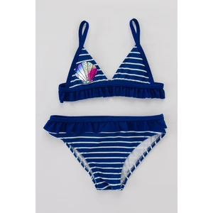 Çok Renkli Kız Çocuk Shinny Marin Bikini Set