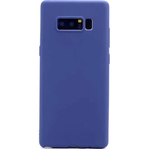 noktaks - Samsung Galaxy Note 8 - Kılıf Mat Soft Premier Silikon Kapak - Lacivert - T1694
