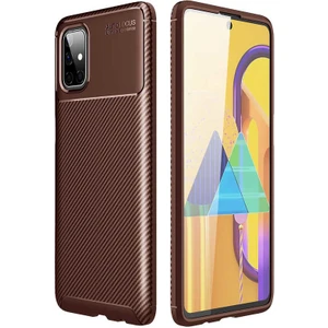 Samsung Galaxy A51 Kılıf Rugged Armor Darbe Emici Uzun Ömürlü Dayanıklı Parmak İzi Yapmaz Karbon Tasarım Negro Silikon Kapak