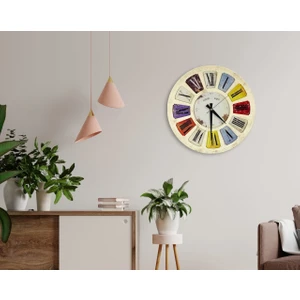Bk Gift Retro Dekoratif 45CM Ahşap Duvar Saati-10