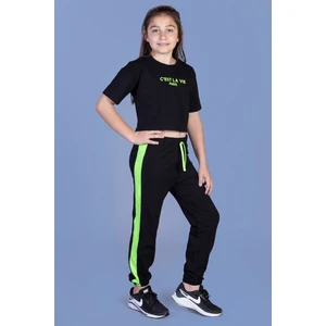 Toontoy Kids Kids  Kız Çocuk Crop Model Eşofman Takımı