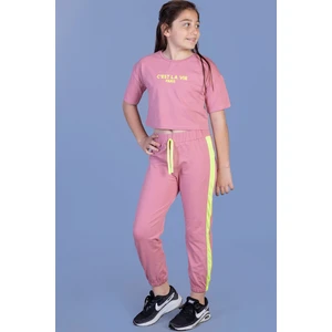 Toontoy Kids Kız Çocuk Crop Model Eşofman Takımı