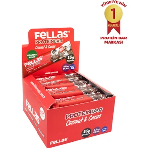 Yüksek Protein Bar - Hindistan Cevizi ve Kakaolu 45 gr x 12 Adet 