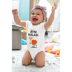 Tipe Tip Aynı Halası Desenli Kısa Kol Unisex Body