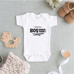 Beyaz Baskılı Zıbın