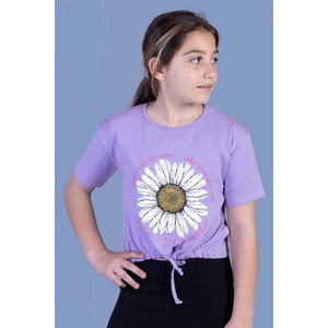 Toontoy Kids Toontoy Kız Çocuk Papatya Desenli Tişört