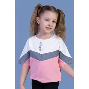 Toontoy Kids Toontoy Kız Çocuk Reflektör Detaylı Garnili Tişört