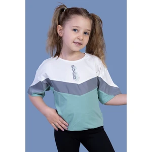 Toontoy Kids Toontoy Kız Çocuk Reflektör Detaylı Garnili Tişört
