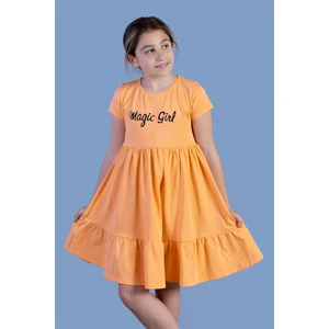 Toontoy Kids Toontoy Kız Çocuk Büzgü Detaylı Baskılı Elbise