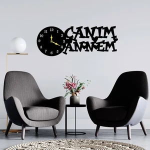 Deko Gonya Canım Annem Temalı Ahşap Duvar Saati