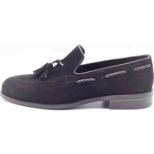 Büyük Numara-Küçük Numara Siyah Süet George Hogg Stil Model 38