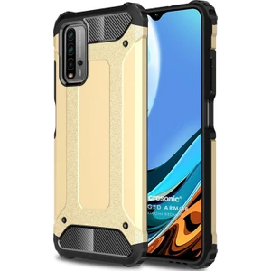 Xiaomi Redmi 9t Kılıf Rugged Armor Gold