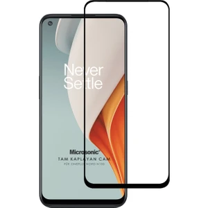 Oneplus Nord N100 Tam Kaplayan Temperli Cam Ekran Koruyucu Siyah
