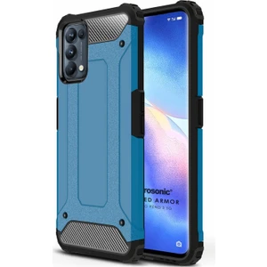 Oppo Reno 5 5g Kılıf Rugged Armor Mavi