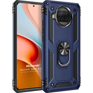 Xiaomi Redmi Note 9 Pro 5g Kılıf Military Ring Holder Lacivert