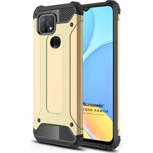 Oppo A15 Kılıf Rugged Armor Gold