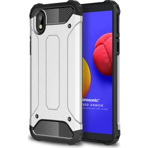Samsung Galaxy A01 Core Kılıf Rugged Armor Gümüş