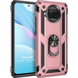 Xiaomi Mi 10T Lite Kılıf Military Ring Holder Rose Gold