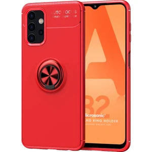 Samsung Galaxy A32 4g Kılıf Kickstand Ring Holder Kırmızı