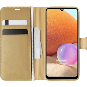 Samsung Galaxy A32 4g Kılıf Delux Leather Wallet Gold