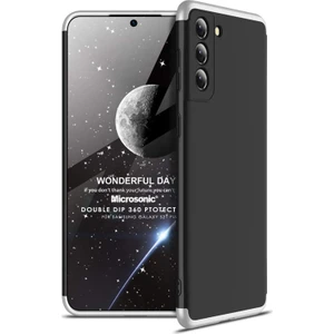 Samsung Galaxy S21 Plus Kılıf Double Dip 360 Protective Siyah Gri