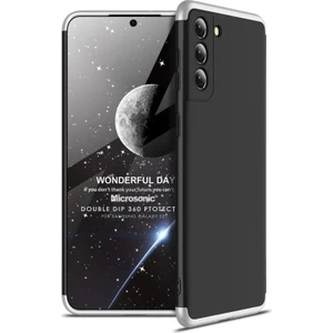 Samsung Galaxy S21 Kılıf Double Dip 360 Protective Siyah Gri