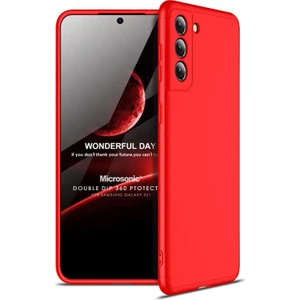 Samsung Galaxy S21 Kılıf Double Dip 360 Protective Kırmızı
