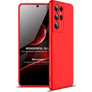 Samsung Galaxy S21 Ultra Kılıf Double Dip 360 Protective Kırmızı
