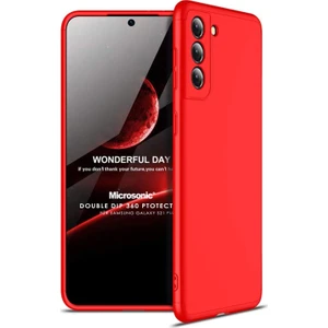Samsung Galaxy S21 Plus Kılıf Double Dip 360 Protective Kırmızı