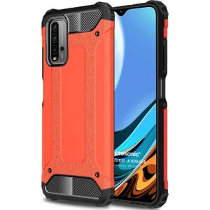 Xiaomi Redmi 9t Kılıf Rugged Armor Kırmızı