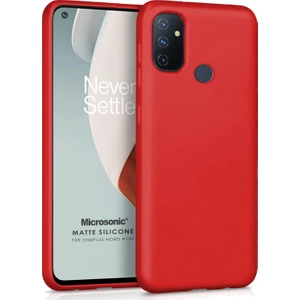 Matte Silicone Oneplus Nord N100 Kılıf Kırmızı