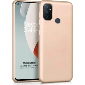 Matte Silicone Oneplus Nord N100 Kılıf Gold