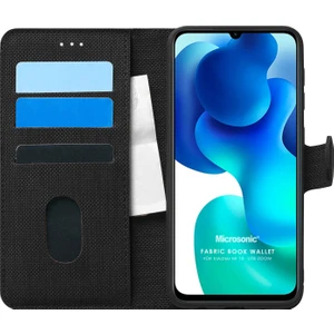 Xiaomi Mi 10 Lite Kılıf Fabric Book Wallet Siyah